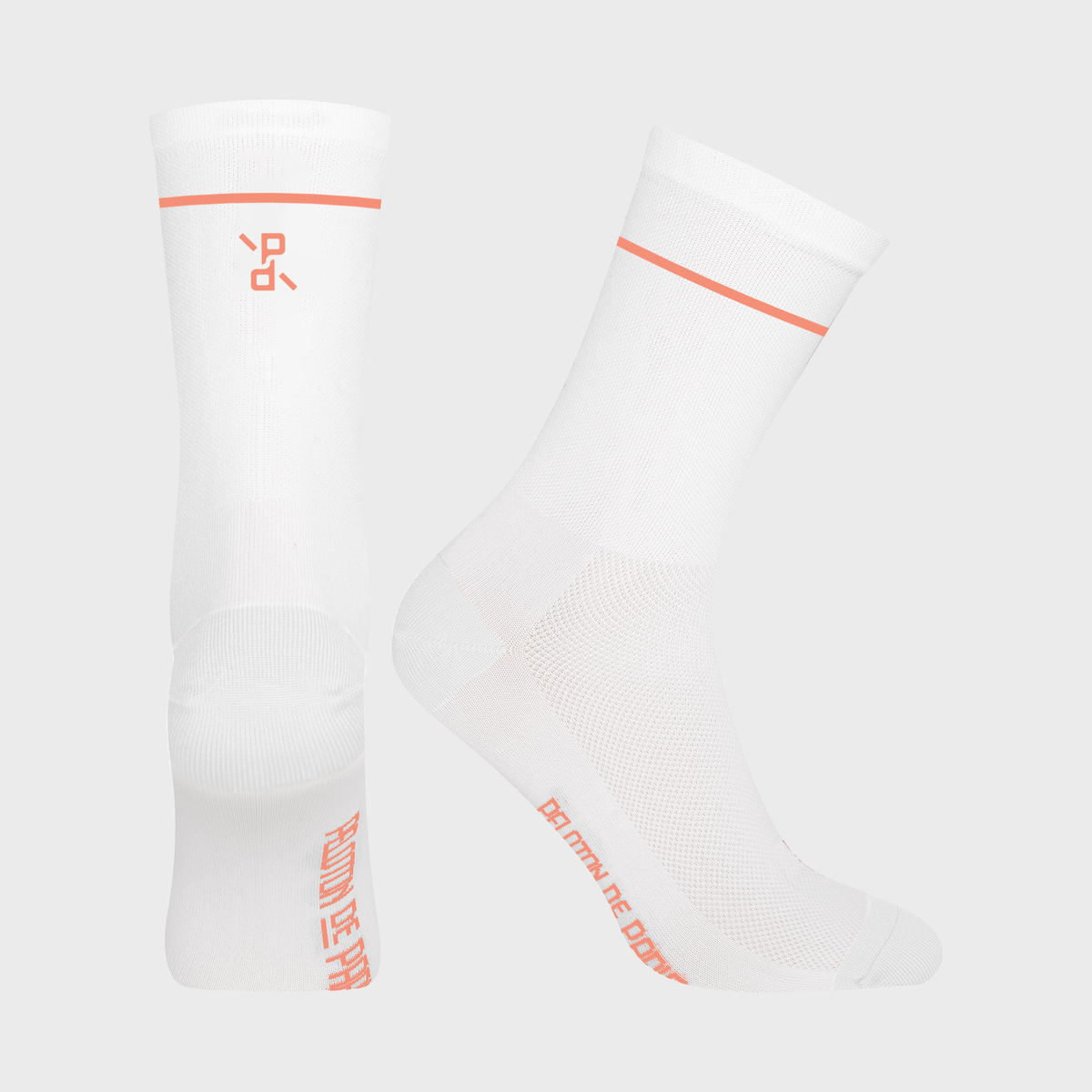 Single Stripe Cycling Socks | White Pink