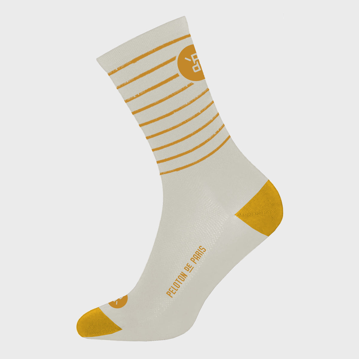 Striped Cycling Socks | Cream